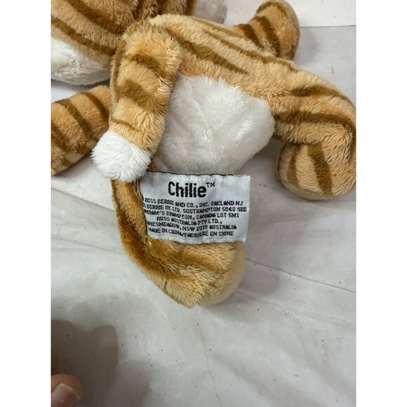 W/ TAGS VTG Russ Berrie CHILIE Kitty Cat Plush Lil Peepers Big Eyes Orange Tabby - Picture 10 of 12